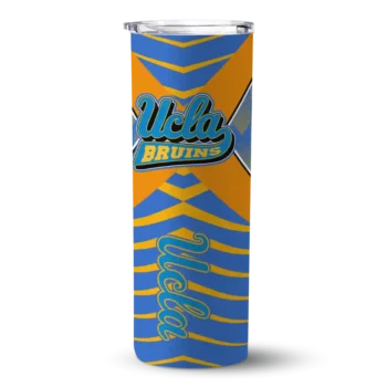 Personalized UCLA Bruins Camo Texture Blue Skinny Tumbler