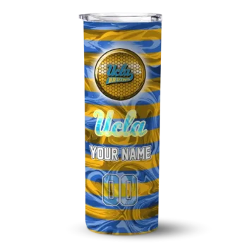 UCLA Bruins Tumber - Personalized Patterned Waves Skinny Blue