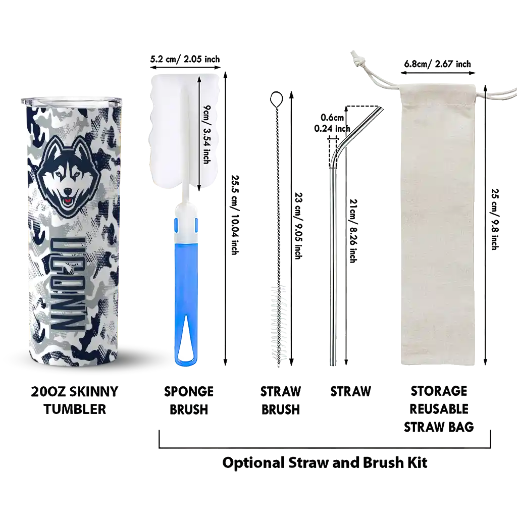 personalized-uconn-huskies-claw-marks-blue-white-skinny-tumbler-new-arrival.webp