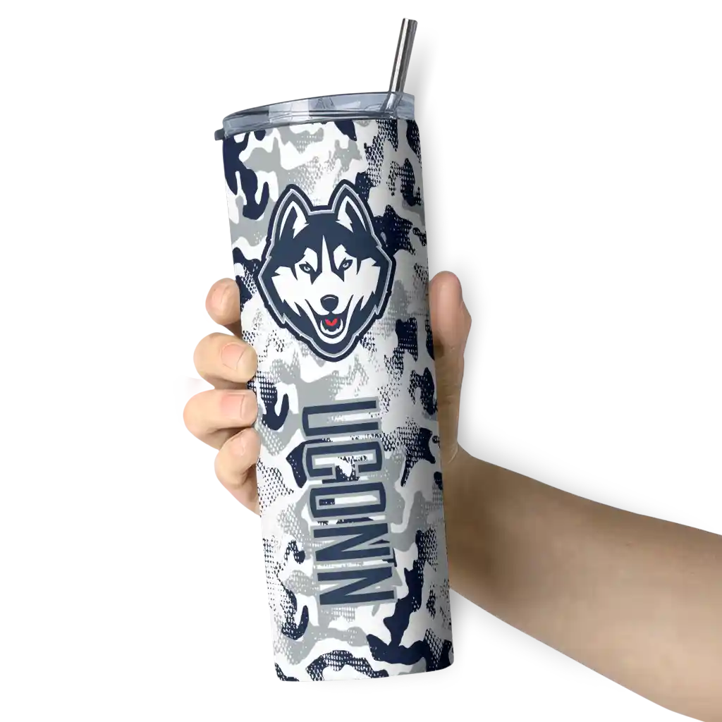 personalized-uconn-huskies-claw-marks-blue-white-skinny-tumbler-premium-grade.webp