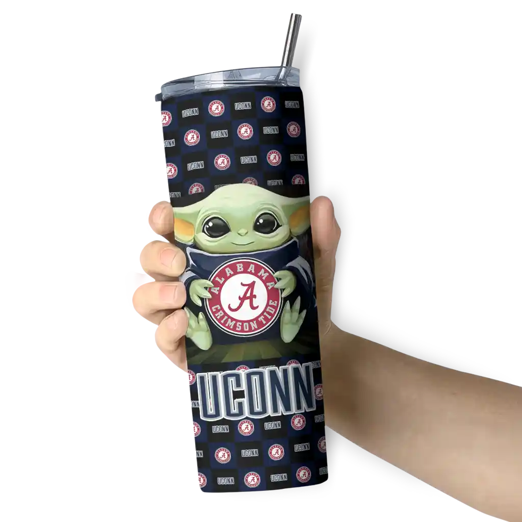 personalized-uconn-huskies-yoda-cozy-blue-black-skinny-tumbler-premium-grade.webp