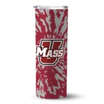 personalized-umass-minutemen-metallic-grid-red-skinny-tumbler-best-selling.webp