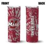 personalized-umass-minutemen-metallic-grid-red-skinny-tumbler-best-selling.webp