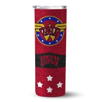 Personalized UNLV Rebels Star Cluster Red Skinny Tumbler