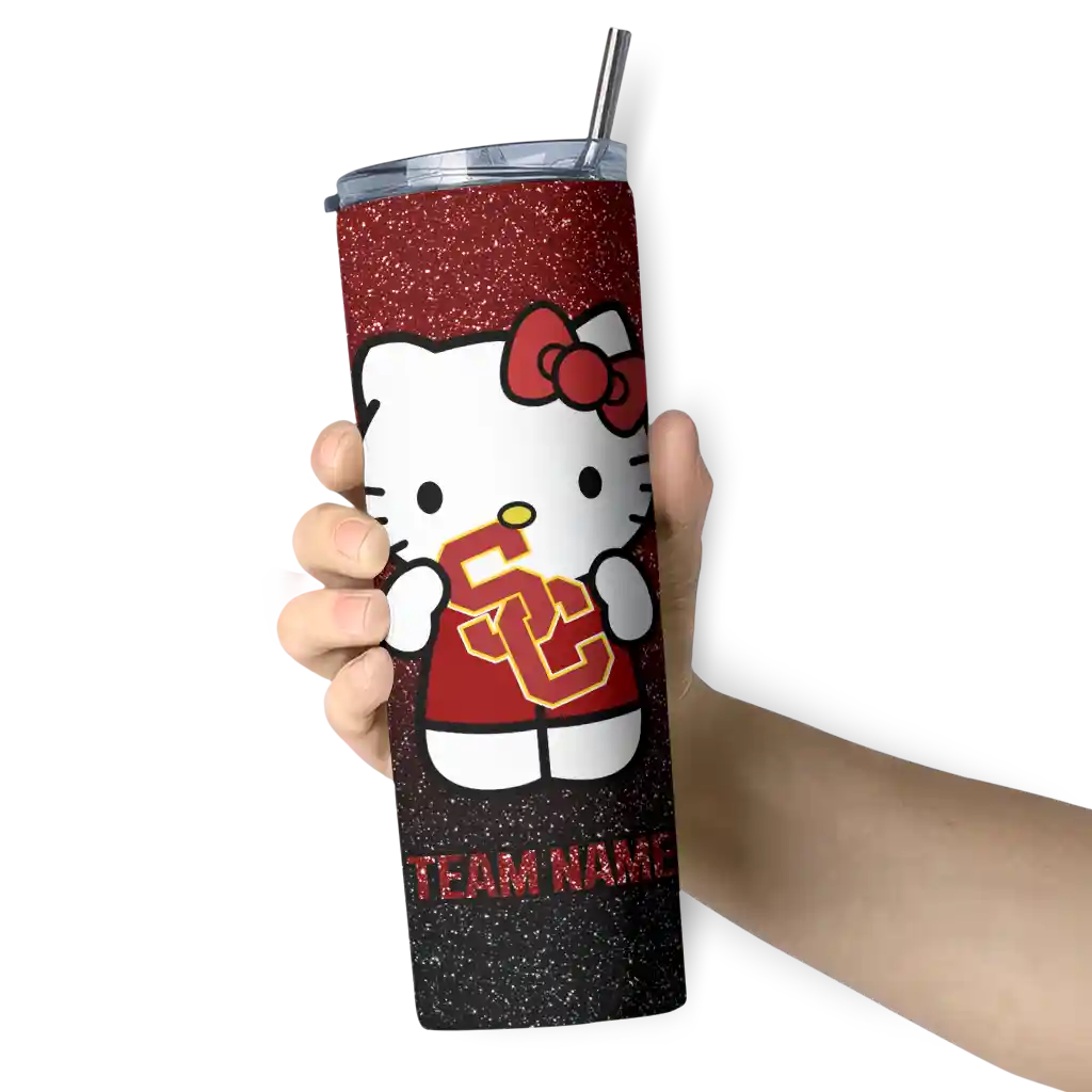 personalized-usc-trojans-hello-kitty-red-black-skinny-tumbler-premium-grade.webp