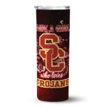 personalized-usc-trojans-rose-romance-red-black-skinny-tumbler-best-selling-1.webp