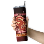 personalized-usc-trojans-rose-romance-red-black-skinny-tumbler-best-selling-1.webp