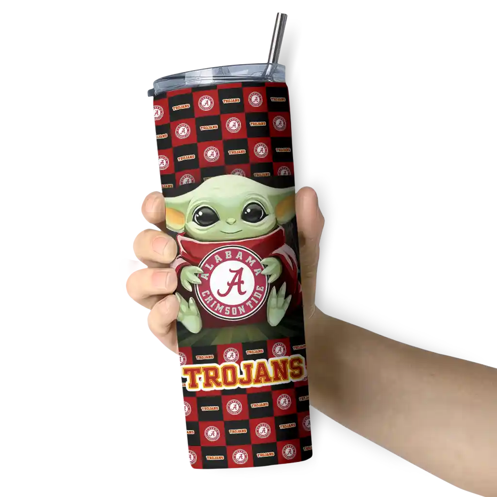 personalized-usc-trojans-yoda-cozy-red-black-skinny-tumbler-premium-grade.webp
