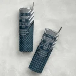 personalized-utah-state-aggies-chevron-stripes-navy-skinny-tumbler-best-selling.webp