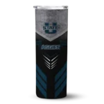 personalized-utah-state-aggies-hexagon-honeycomb-navy-black-skinny-tumbler-best-selling.webp