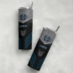 personalized-utah-state-aggies-hexagon-honeycomb-navy-black-skinny-tumbler-best-selling.webp
