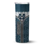 personalized-utah-state-aggies-sparkle-drip-navy-skinny-tumbler-best-selling.webp