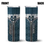personalized-utah-state-aggies-sparkle-drip-navy-skinny-tumbler-best-selling.webp