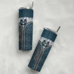 personalized-utah-state-aggies-sparkle-drip-navy-skinny-tumbler-best-selling.webp