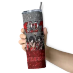 personalized-utah-utes-kiss-band-gray-skinny-tumbler-best-selling-1.webp