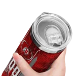 personalized-utah-utes-stacked-diamond-red-skinny-tumbler-best-selling.webp
