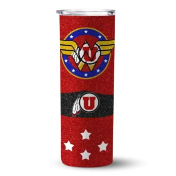 Utah Utes Tumber - Personalized Star Cluster Skinny Red