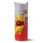 personalized-utah-utes-winnie-the-pooh-red-gray-skinny-tumbler-best-selling-1.webp