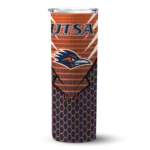 personalized-utsa-roadrunners-chevron-stripes-orange-skinny-tumbler-best-selling.webp