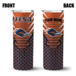 personalized-utsa-roadrunners-chevron-stripes-orange-skinny-tumbler-best-selling.webp