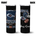personalized-utsa-roadrunners-helmet-belt-orange-black-skinny-tumbler-best-selling-1.webp