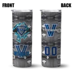 personalized-villanova-wildcats-chevron-v-navy-gray-skinny-tumbler-best-selling.webp
