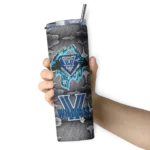 personalized-villanova-wildcats-chevron-v-navy-gray-skinny-tumbler-best-selling.webp