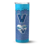 personalized-villanova-wildcats-pixel-fade-navy-skinny-tumbler-best-selling.webp