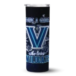 personalized-villanova-wildcats-rose-romance-navy-black-skinny-tumbler-best-selling-1.webp