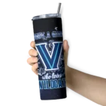 personalized-villanova-wildcats-rose-romance-navy-black-skinny-tumbler-best-selling-1.webp