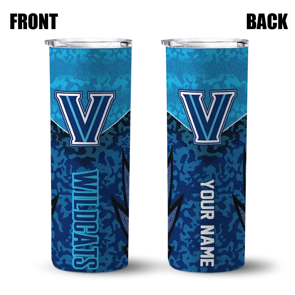 personalized-villanova-wildcats-spiral-burst-print-navy-skinny-tumbler-fashion-forward-1.webp