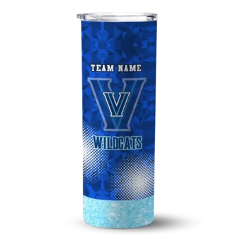 Personalized Villanova Wildcats Starburst Tiles Navy Skinny Tumbler