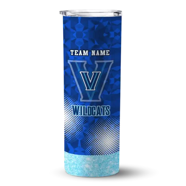 personalized villanova wildcats starburst tiles navy skinny tumbler best selling