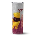 personalized-virginia-tech-hokies-winnie-the-pooh-maroon-gray-skinny-tumbler-best-selling-1.webp