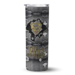 personalized-wake-forest-demon-deacons-chevron-v-gold-gray-skinny-tumbler-best-selling.webp