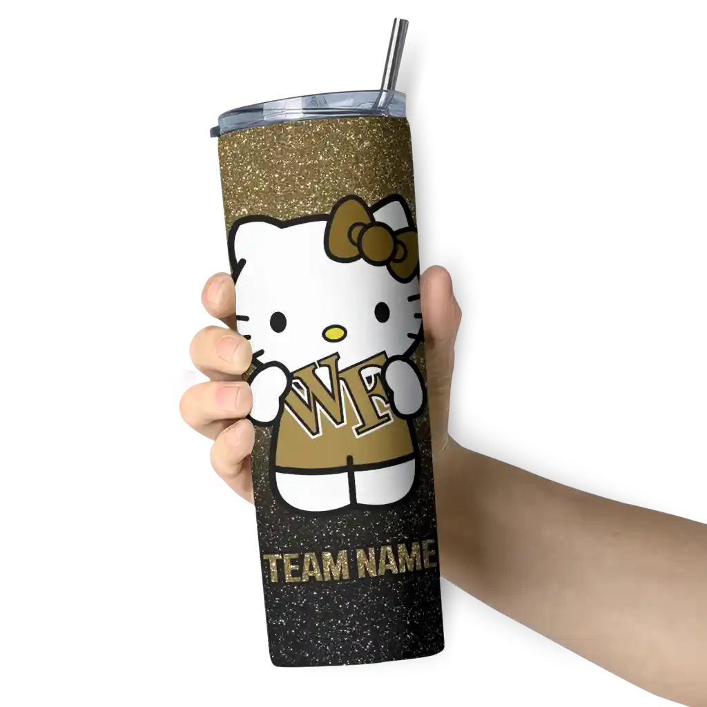 personalized-wake-forest-demon-deacons-hello-kitty-gold-black-skinny-tumbler-premium-grade.webp