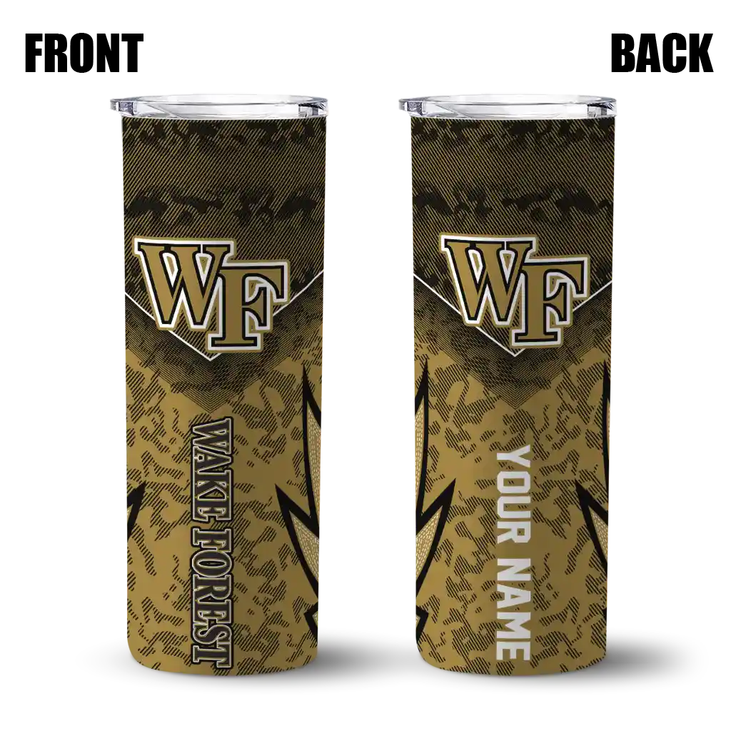 personalized-wake-forest-demon-deacons-spiral-burst-print-gold-skinny-tumbler-fashion-forward-1.webp