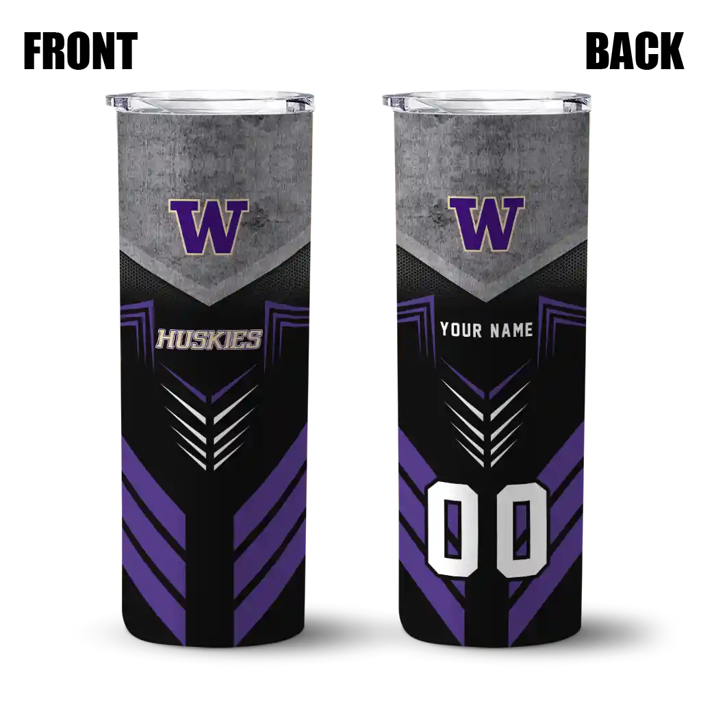 personalized-washington-huskies-hexagon-honeycomb-purple-black-skinny-tumbler-fashion-forward.webp