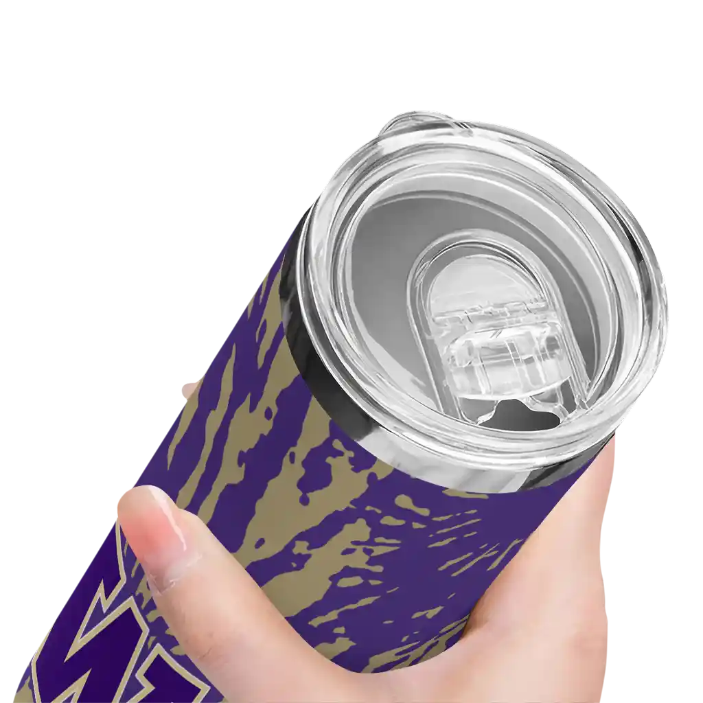 personalized-washington-huskies-metallic-grid-purple-skinny-tumbler-high-quality.webp