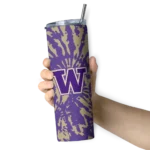 personalized-washington-huskies-metallic-grid-purple-skinny-tumbler-best-selling.webp