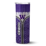 personalized-washington-huskies-sparkle-drip-purple-skinny-tumbler-best-selling.webp
