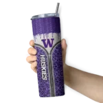 personalized-washington-huskies-sparkle-drip-purple-skinny-tumbler-best-selling.webp