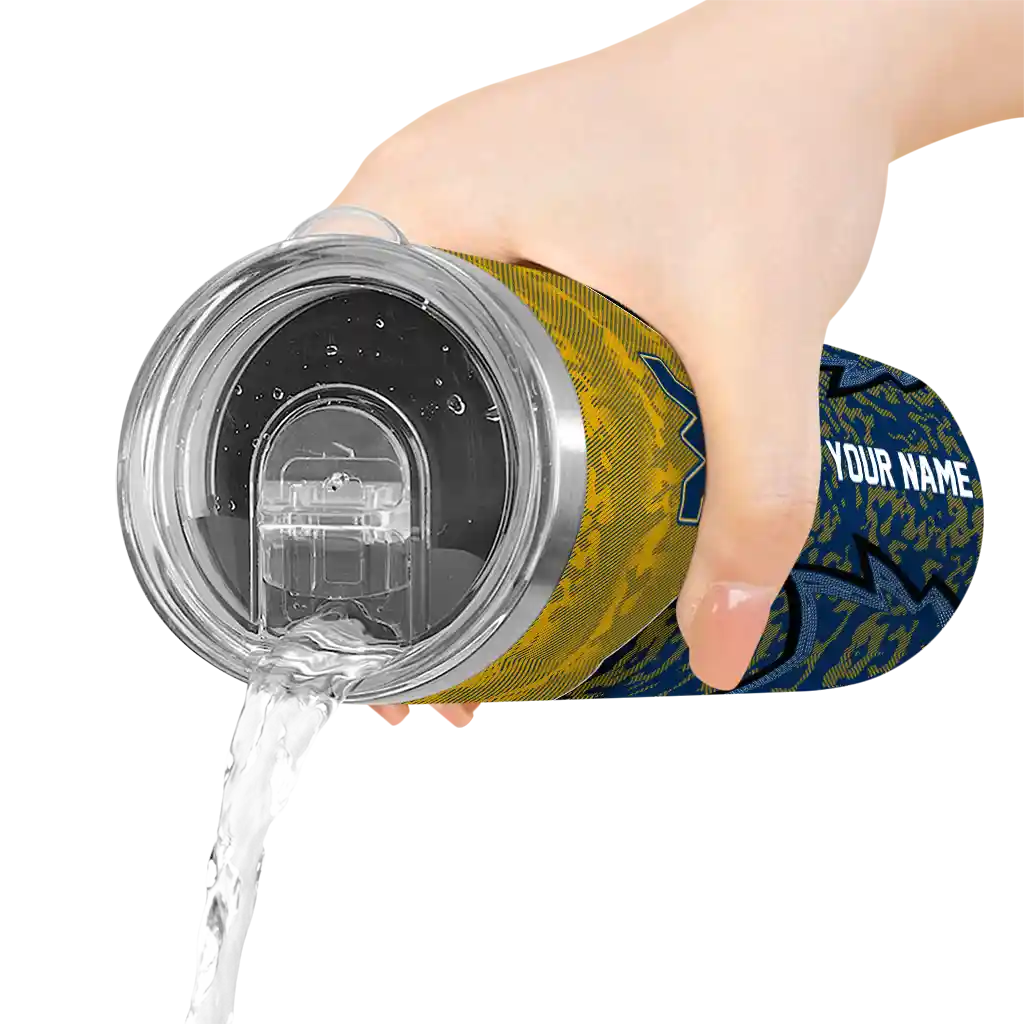 personalized-west-virginia-mountaineers-spiral-burst-print-blue-skinny-tumbler-latest-model.webp