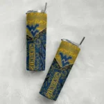 personalized-west-virginia-mountaineers-spiral-burst-print-blue-skinny-tumbler-best-selling.webp