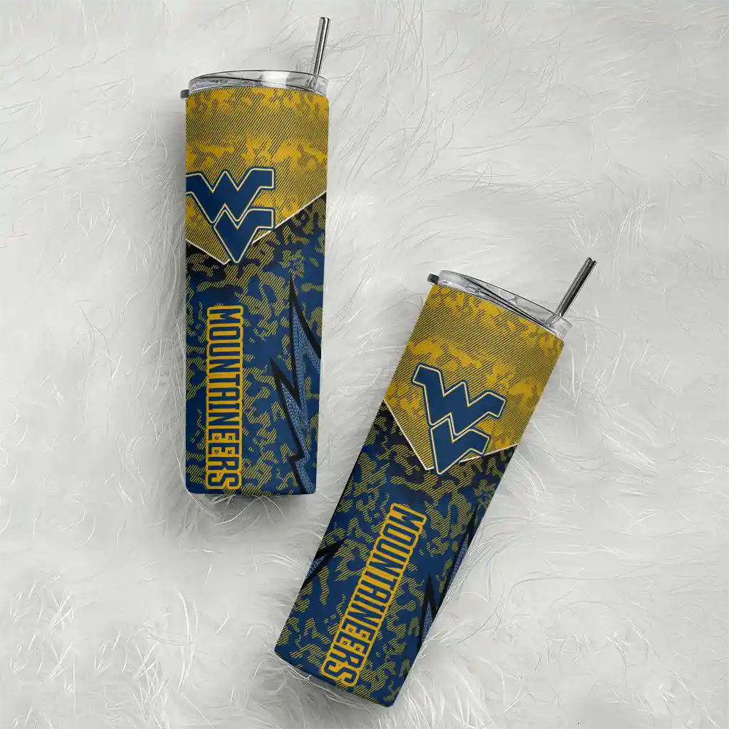personalized-west-virginia-mountaineers-spiral-burst-print-blue-skinny-tumbler-top-rated.webp