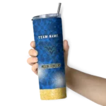 personalized-west-virginia-mountaineers-starburst-tiles-blue-skinny-tumbler-best-selling-1.webp