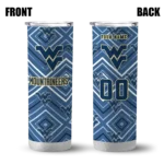 personalized-west-virginia-mountaineers-zipper-leopard-blue-skinny-tumbler-best-selling.webp