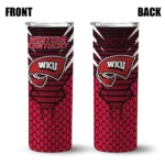 personalized-western-kentucky-hilltoppers-chevron-stripes-red-skinny-tumbler-best-selling.webp