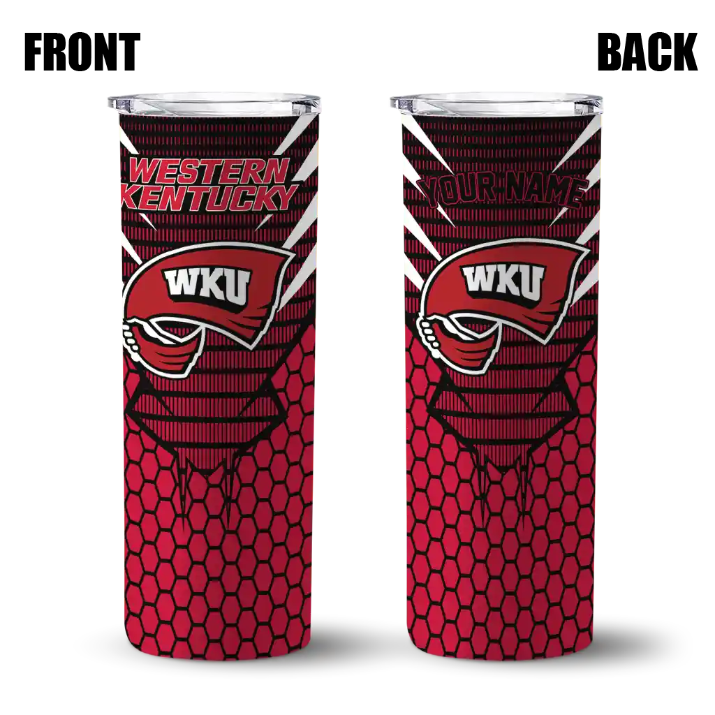 personalized-western-kentucky-hilltoppers-chevron-stripes-red-skinny-tumbler-fashion-forward.webp