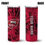 personalized-western-kentucky-hilltoppers-metallic-grid-red-skinny-tumbler-best-selling.webp